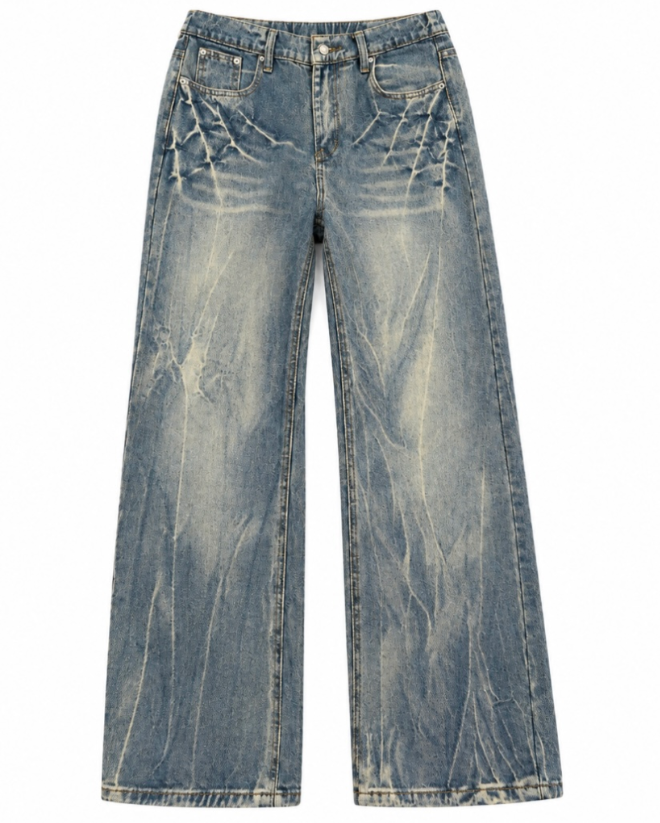 Cracked Wash jeans